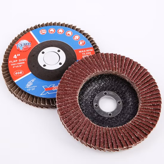 중국 100X16mm 연마 플랩 디스크 제조업체
